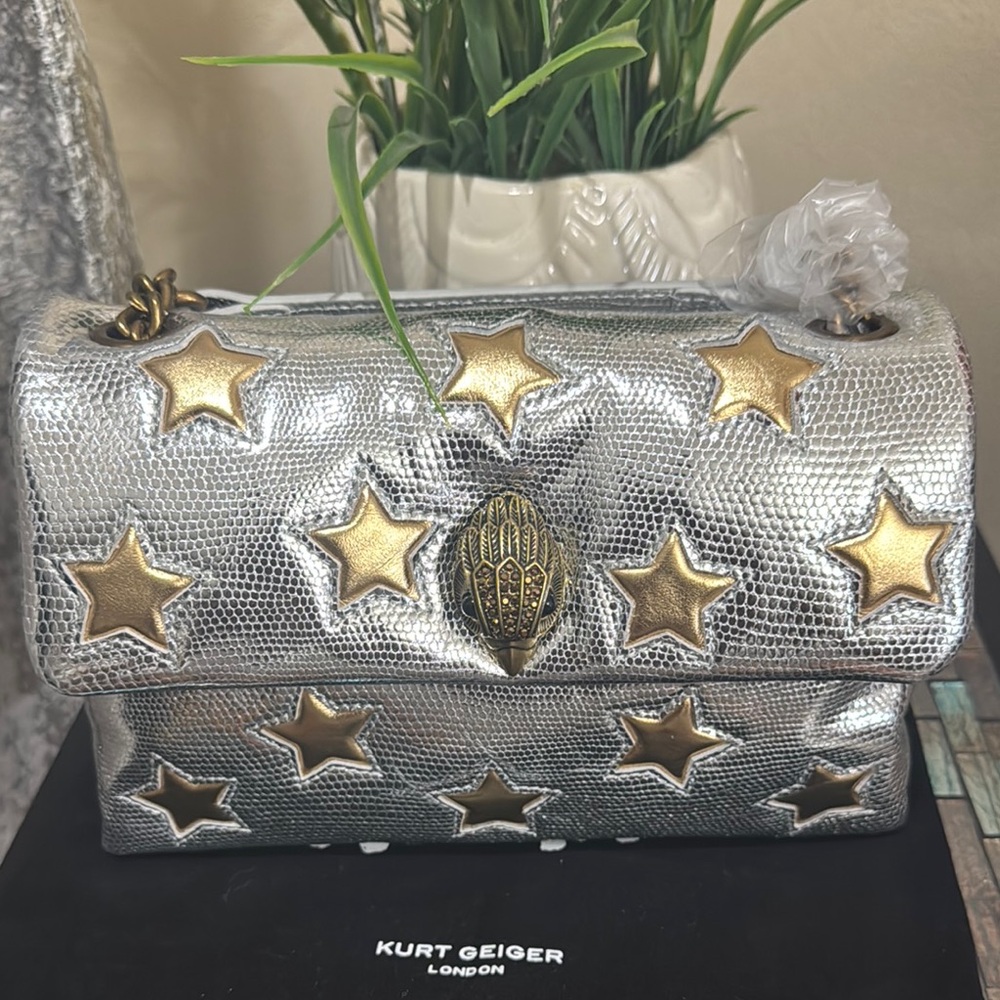 ❤️🍇🍇Host Pick Kurt Geiger Silver and Gold Shoulder Bag 🍇🍇 - Picture 12 of 15